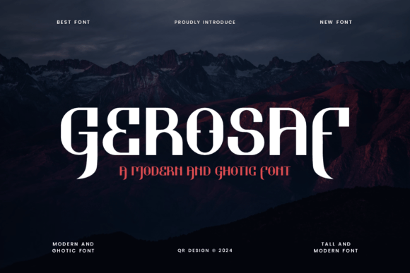 Gerosaf: A Modern Gothic Font for Bold Web Design