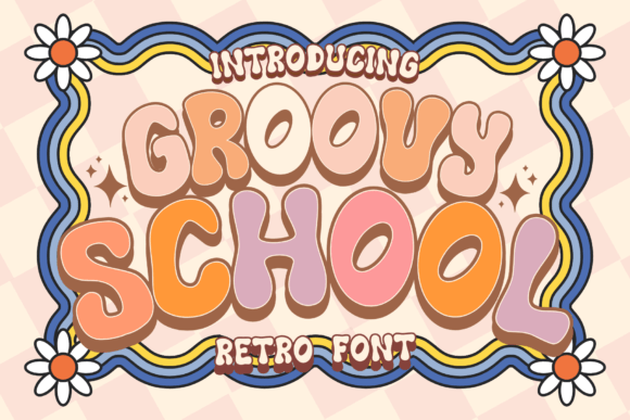 Groovy School: A Retro Display Font for Editorial Design and Digital Publishing