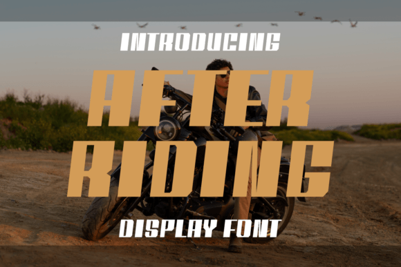 h1>After Riding: A Bold Display Font for Impactful Marketing Visuals