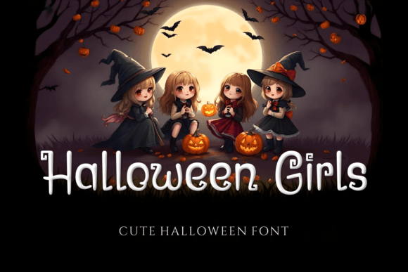 Halloween Girls: A Playful Display Font for Lighthearted Editorial Design