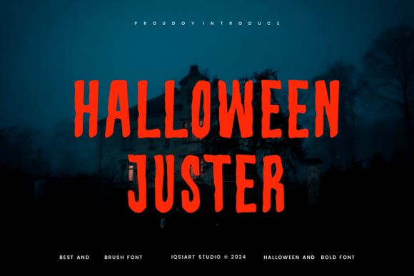 Halloween Juster: A Bold Display Font for Spooky Web Design