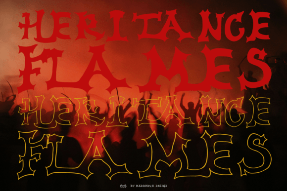 Heritance Flames: A Hand-Drawn Display Font for Bold Branding Projects
