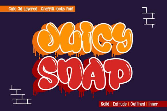 Juicy Snap: A Bold 3D Display Font for Vibrant Brand Identities
