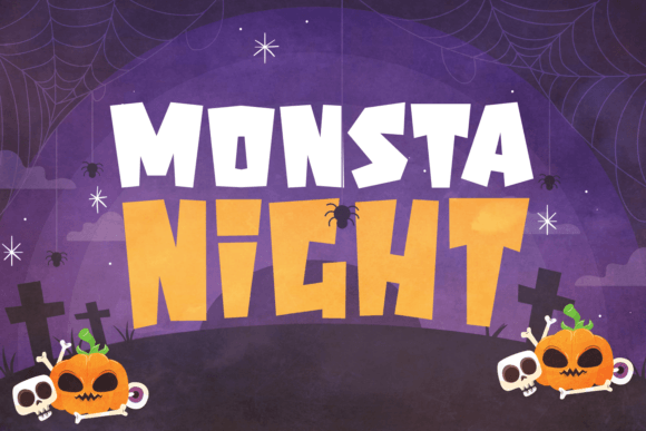 Monsta Night Font: A Spooky-Cool Display Typeface for Halloween Design
