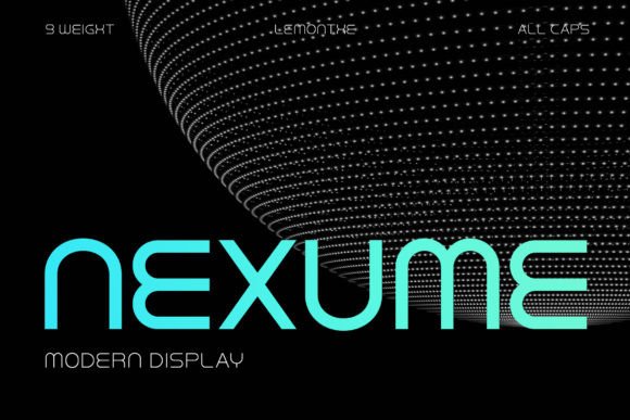 Nexume: A Futuristic Display Font for Crafters and Product Designers