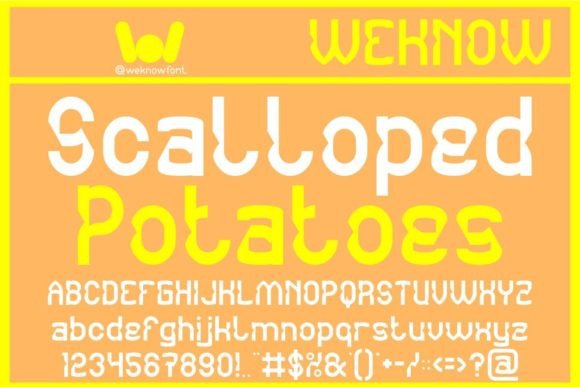 Scalloped Potatoes: A Playful Display Font for Bold Brand Identities
