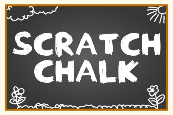 Scratch Chalk: A Hand-Drawn Display Font for Crafters and Product Makers